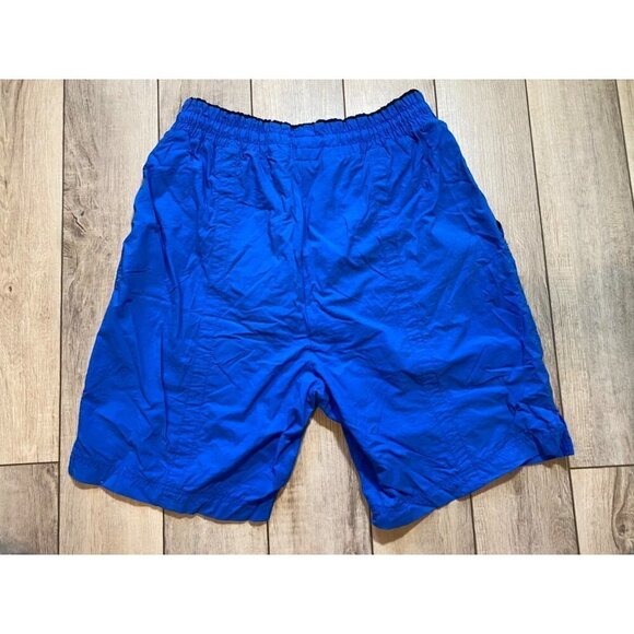 NIKE Vintage 80s 90s Lined Logo Shorts Blue Medium/Large? See Measurements - Picture 7 of 9